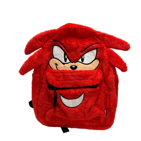 SPENCER'S SONIC THE HEDGEHOG Knuckles Flip Pak Backpack NWT $79 Reversible - Picture 1 of 12